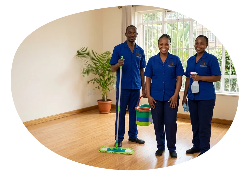 Brownwood cleaner sanitizing a surface